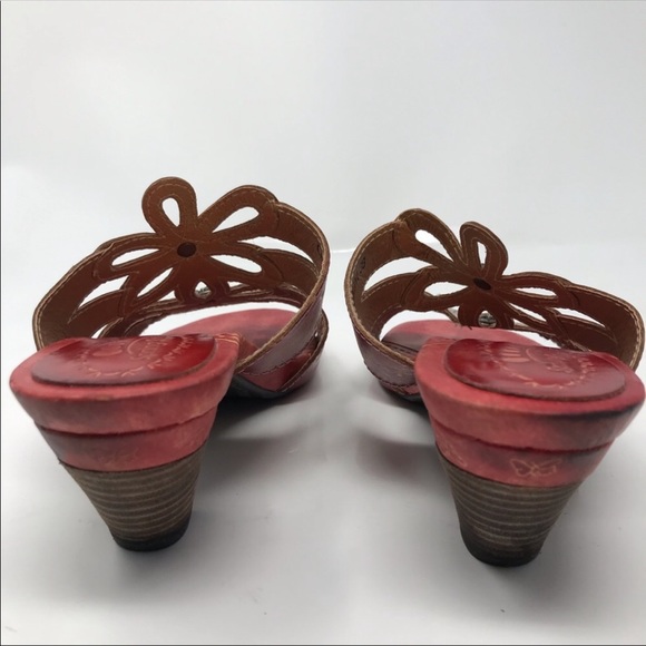 Spring Step Carlina Heel Sandals EU 38 US 7.5 8 Red Rhinestone Artsy Colorful - Picture 6 of 8